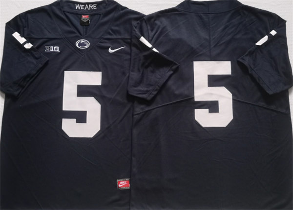 Men's Penn State Nittany Lions Custom Black Stitched Jersey